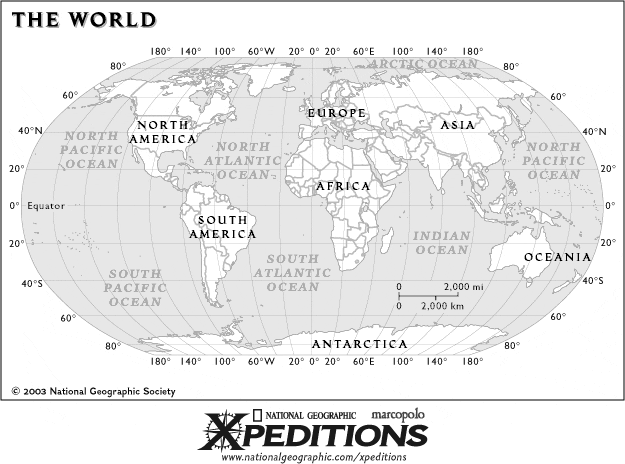 map of world countries. NG Map of the World