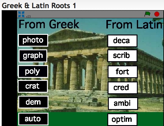 Greek & Latin Roots Game - 1